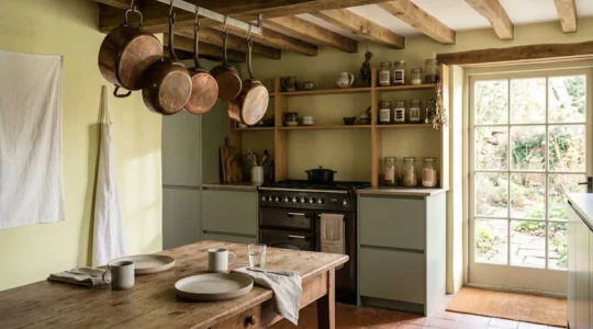 Cuisine alliant charme traditionnel et équipements modernes